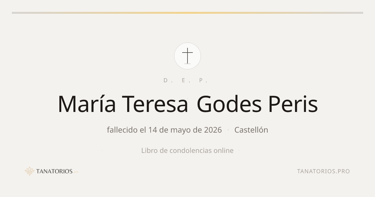 Memorial de María Teresa Godes Peris