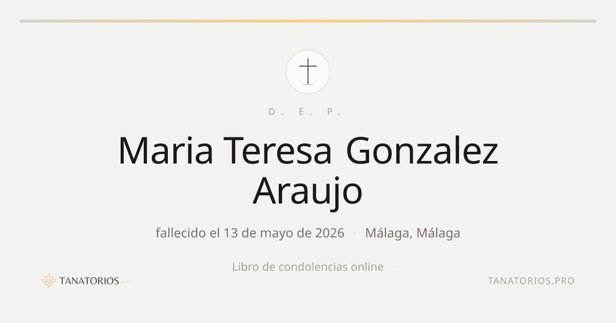 Memorial de Maria Teresa Gonzalez Araujo