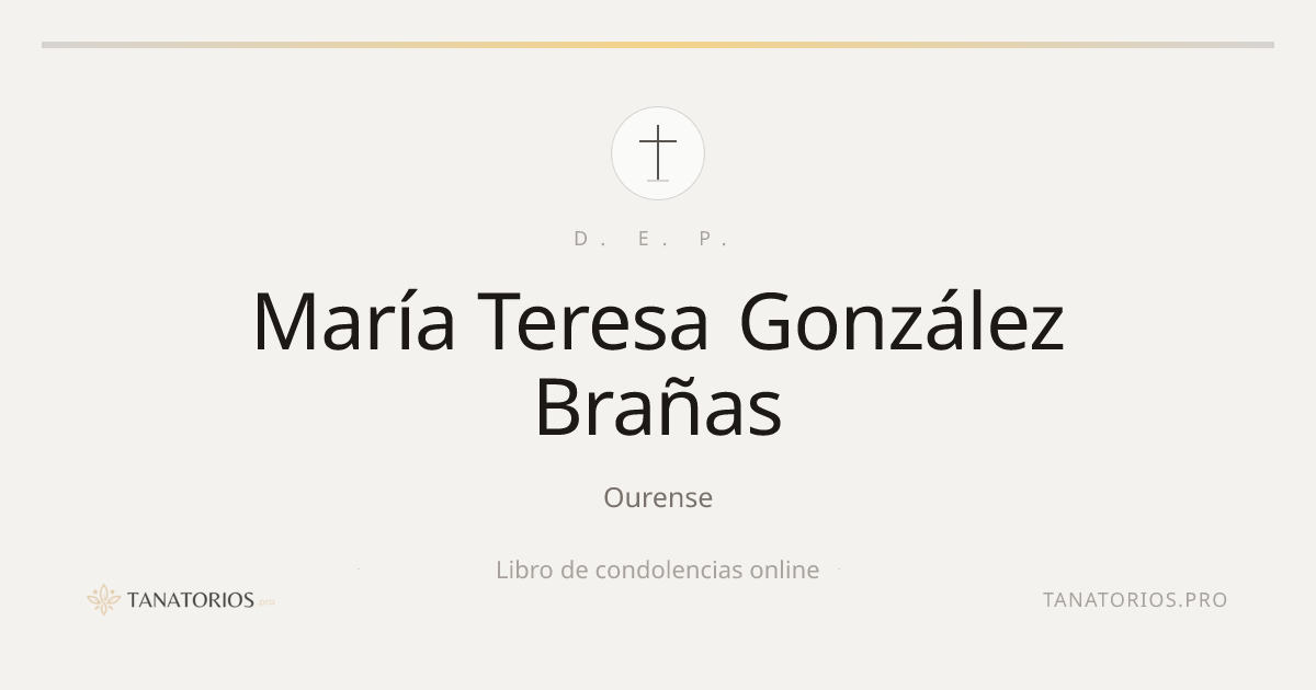 Memorial de María Teresa González Brañas