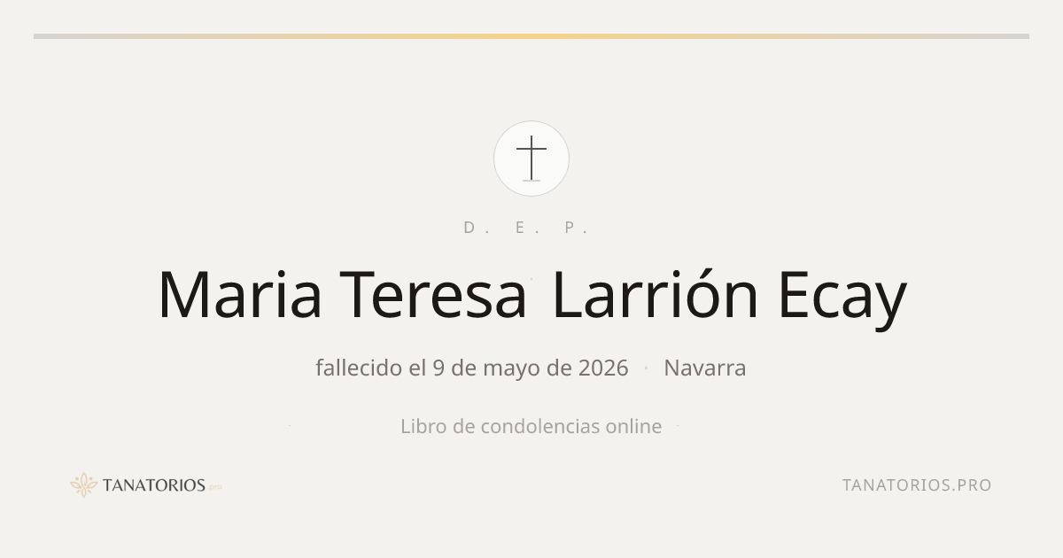 Memorial de Maria Teresa Larrión Ecay