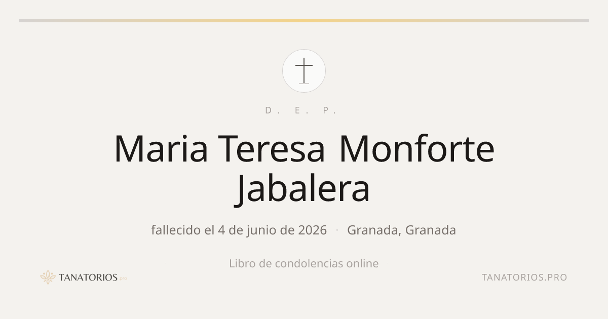 Memorial de Maria Teresa Monforte Jabalera