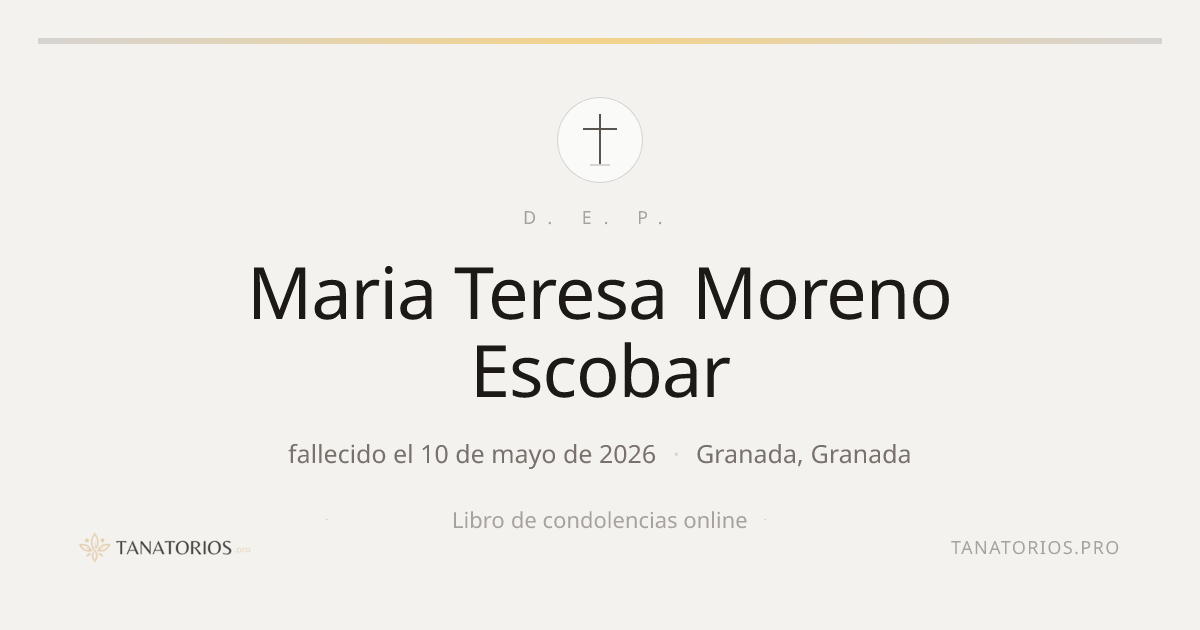 Memorial de Maria Teresa Moreno Escobar
