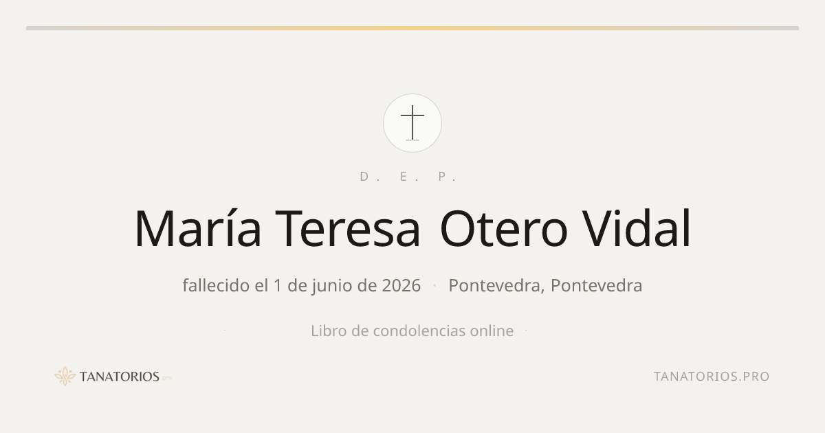 Memorial de María Teresa Otero Vidal