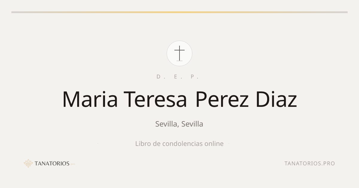 Memorial de Maria Teresa Perez Diaz