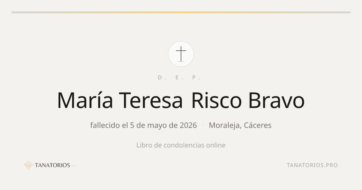 Memorial de María Teresa Risco Bravo
