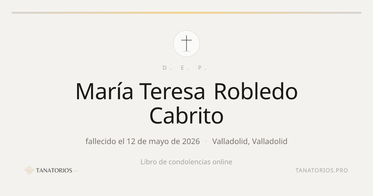 Memorial de María Teresa Robledo Cabrito