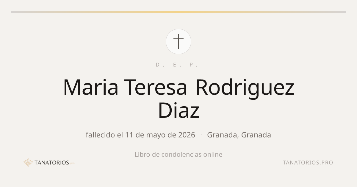 Memorial de Maria Teresa Rodriguez Diaz