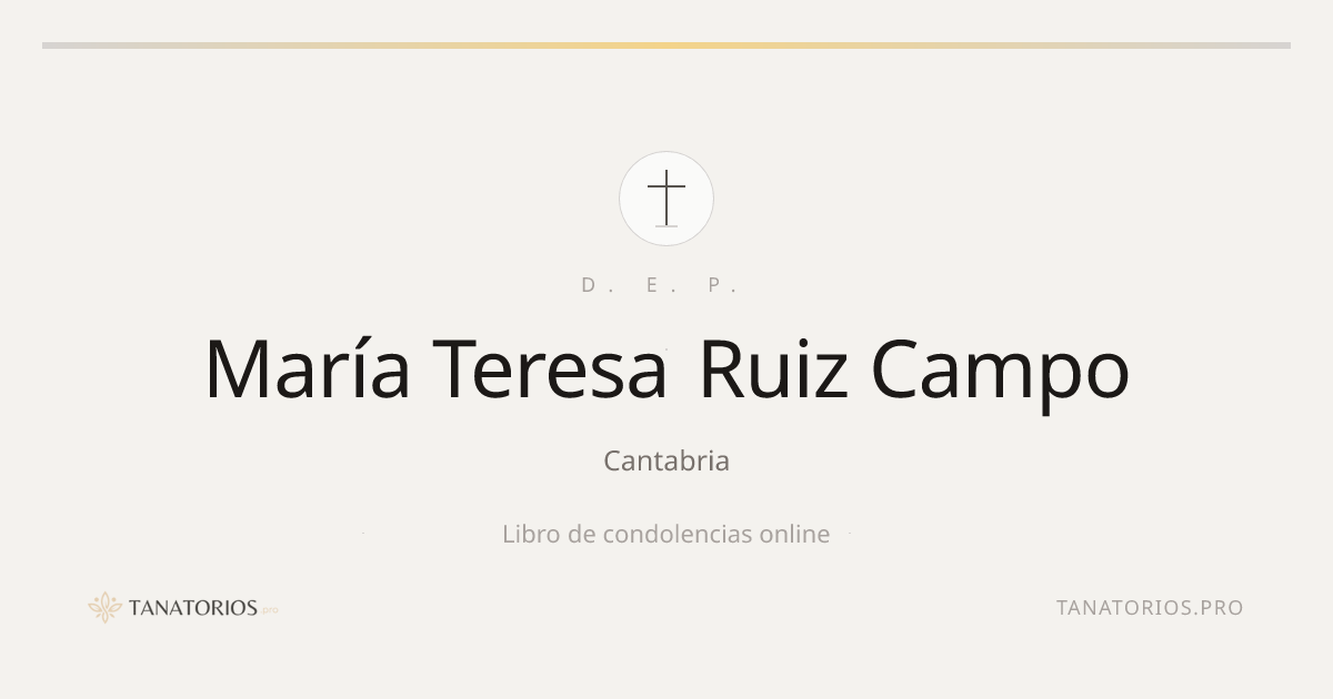 Memorial de María Teresa Ruiz Campo