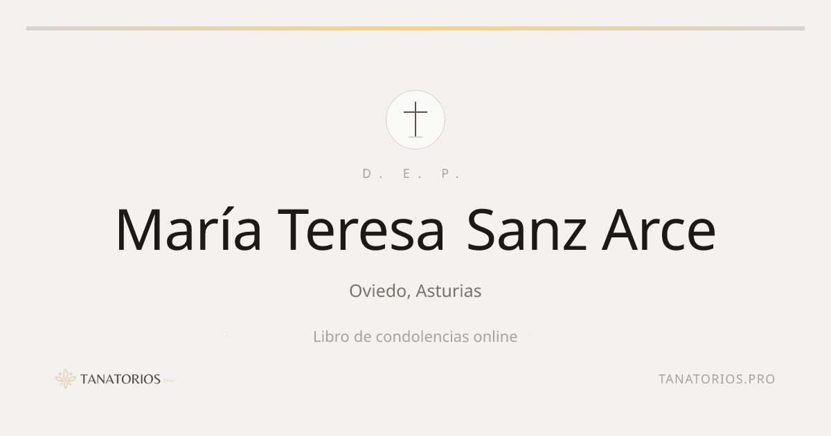 Memorial de María Teresa Sanz Arce