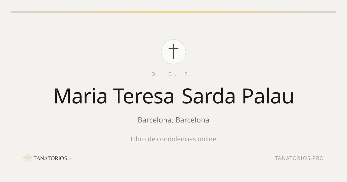 Memorial de Maria Teresa Sarda Palau