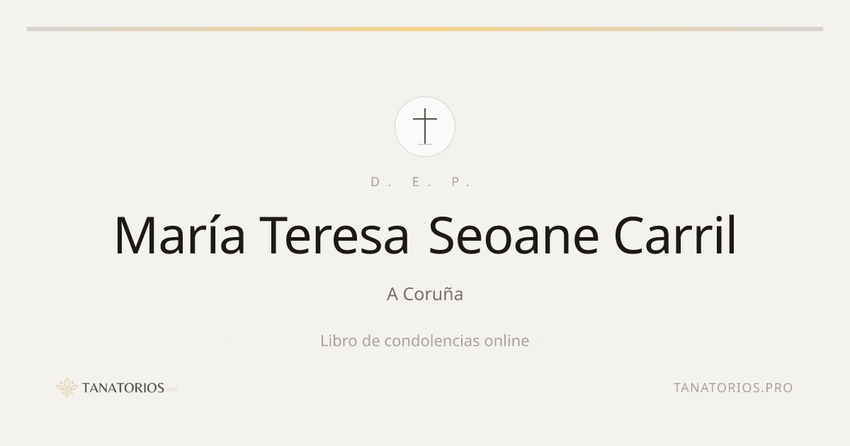 Memorial de María Teresa Seoane Carril