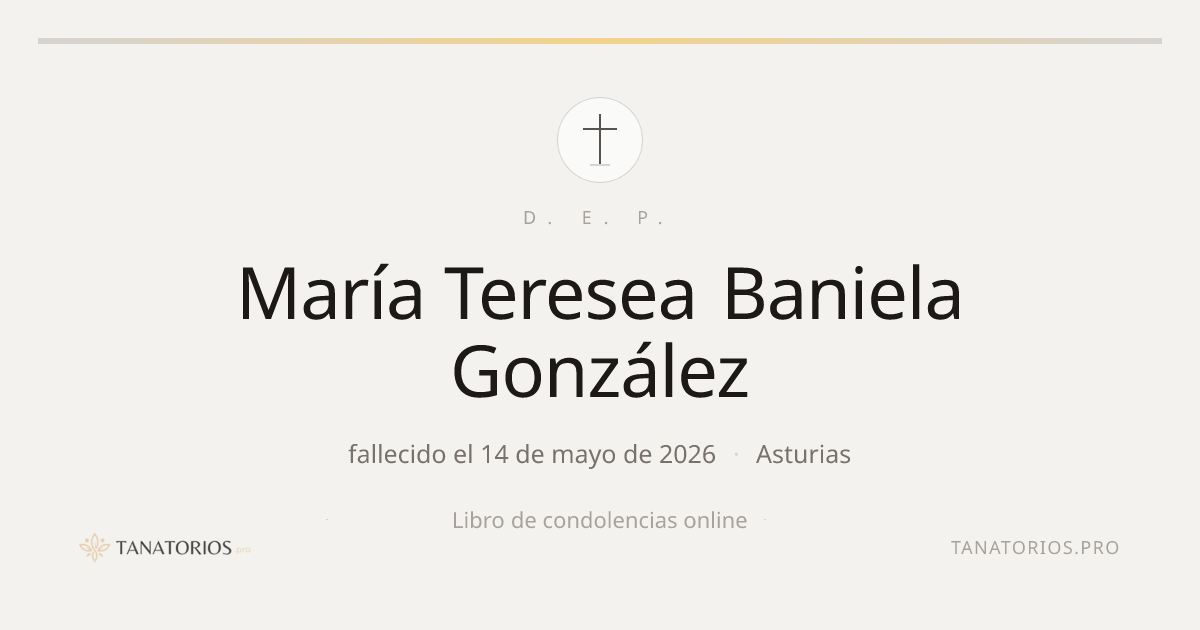 Memorial de María Teresea Baniela González
