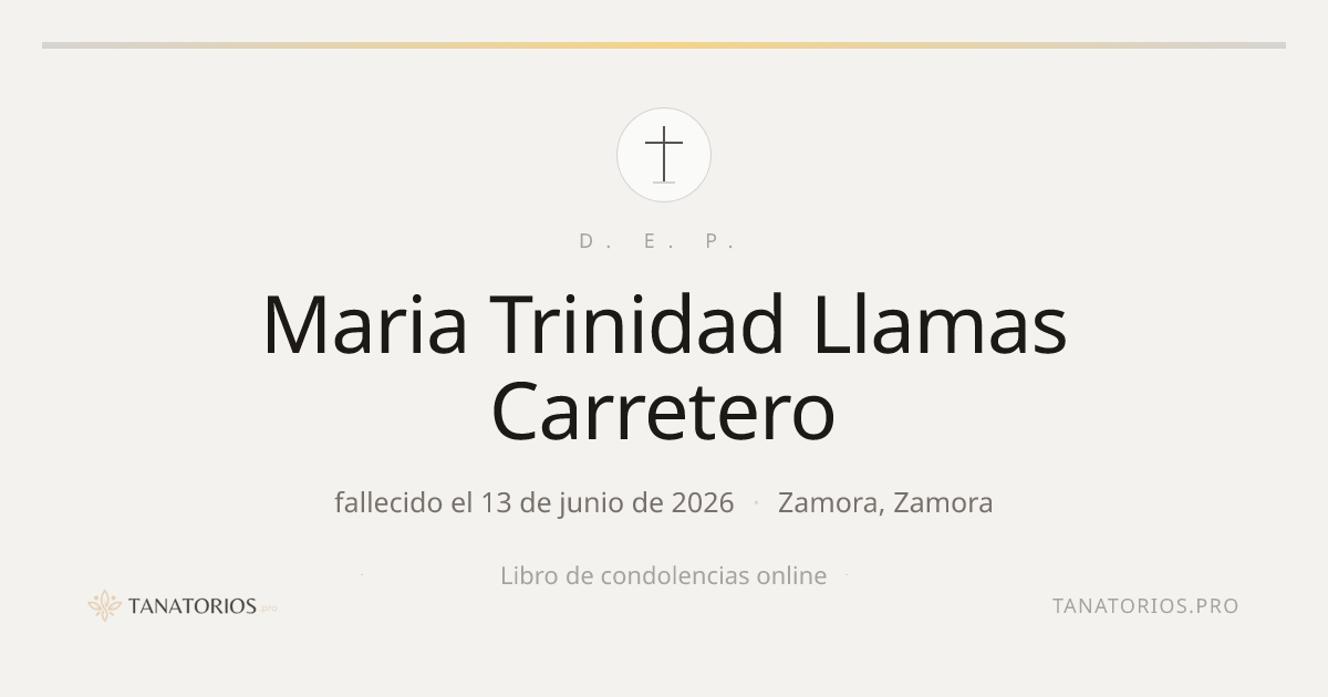 Memorial de Maria Trinidad Llamas Carretero
