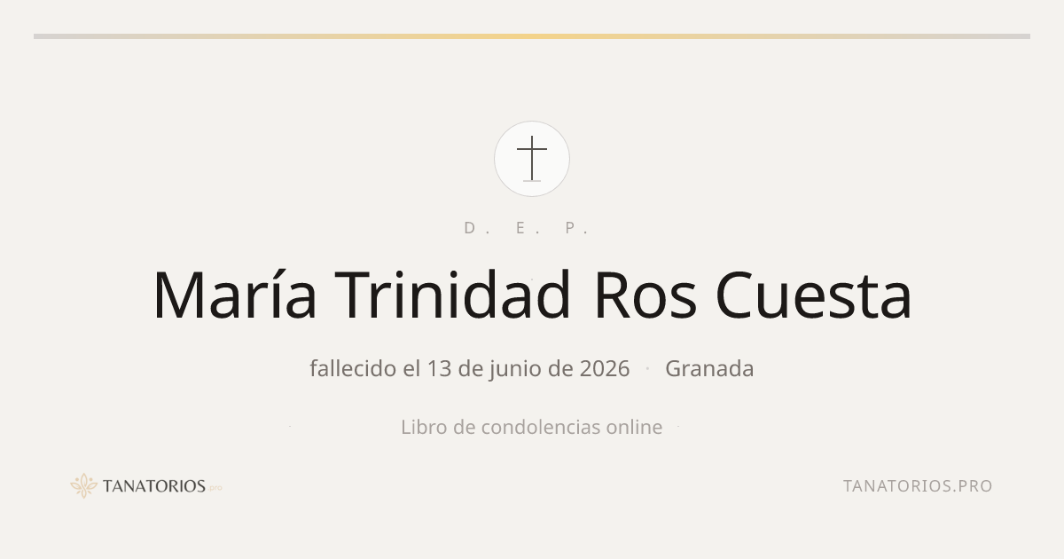 Memorial de María Trinidad Ros Cuesta