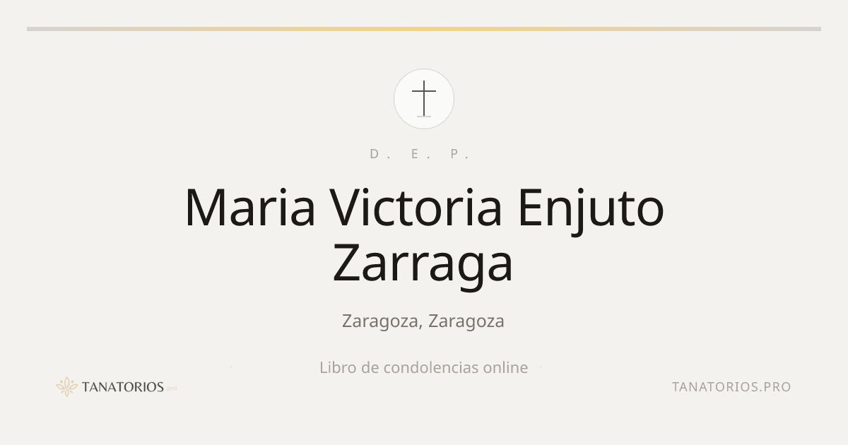 Memorial de Maria Victoria Enjuto Zarraga