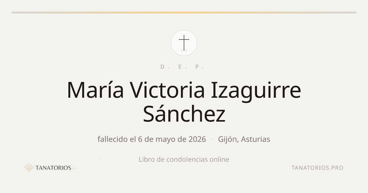Memorial de María Victoria Izaguirre Sánchez