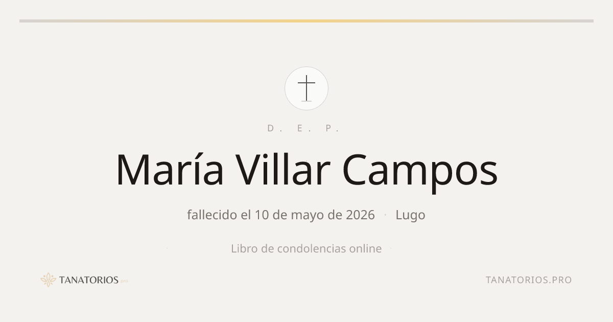 Memorial de María Villar Campos