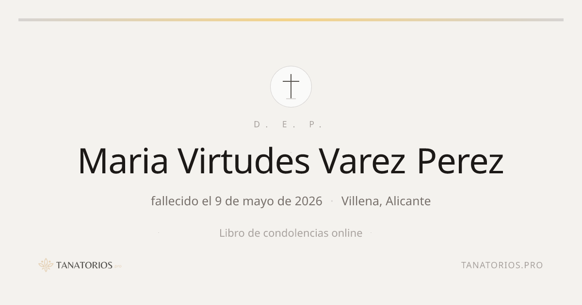 Memorial de Maria Virtudes Varez Perez
