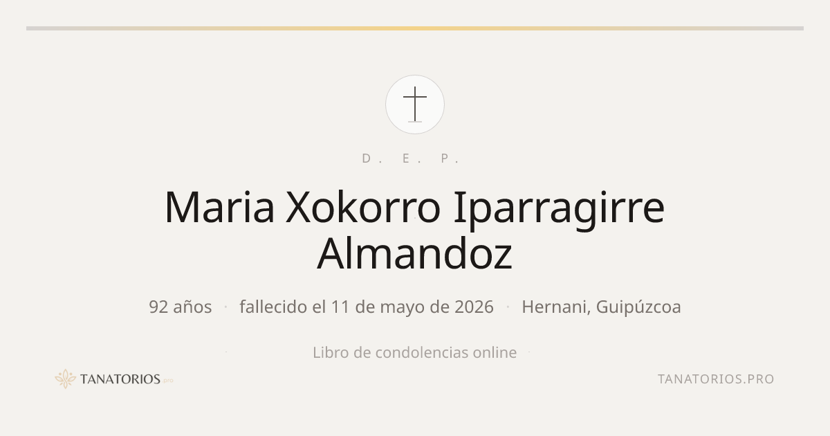 Memorial de Maria Xokorro Iparragirre Almandoz