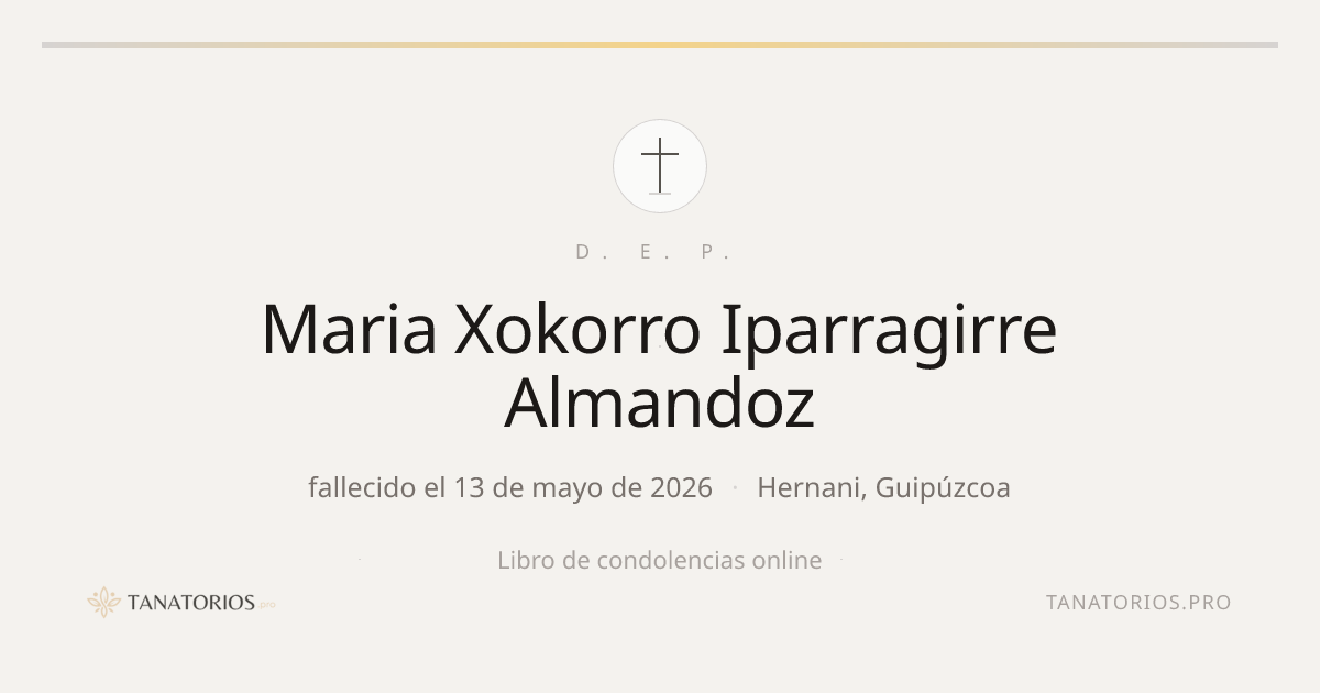 Memorial de Maria Xokorro Iparragirre Almandoz
