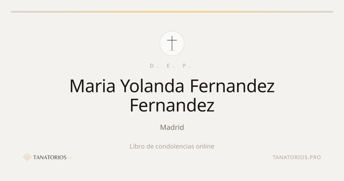 Memorial de Maria Yolanda Fernandez Fernandez