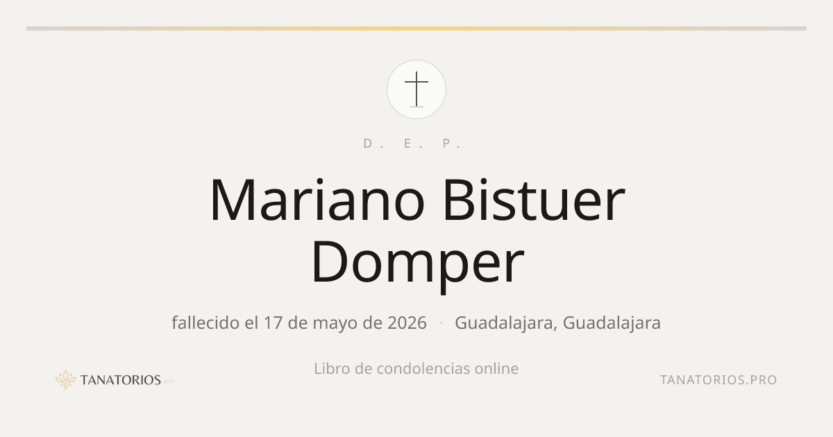 Memorial de Mariano Bistuer Domper