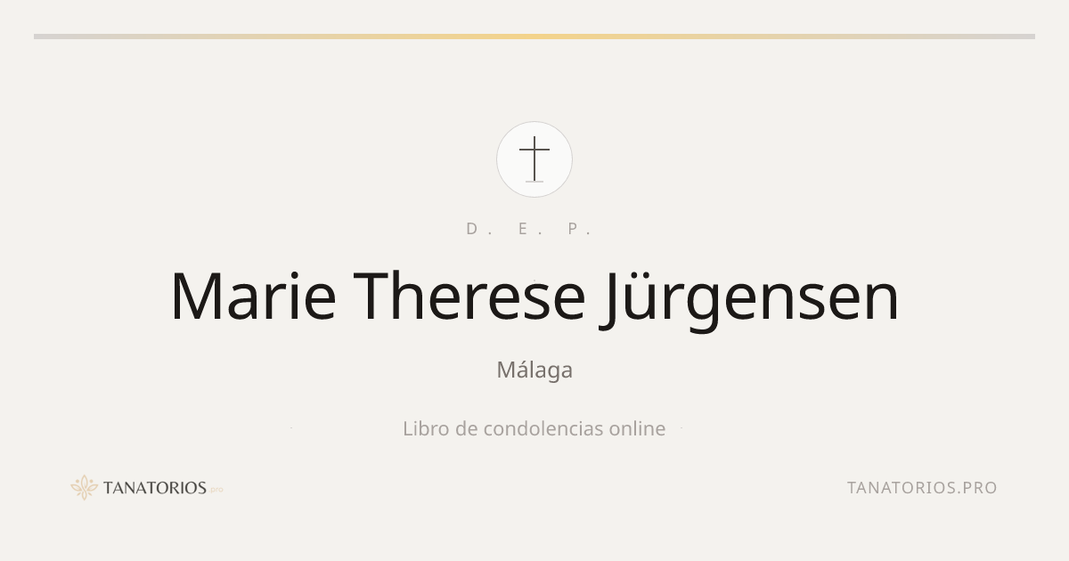 Memorial de Marie Therese Jürgensen