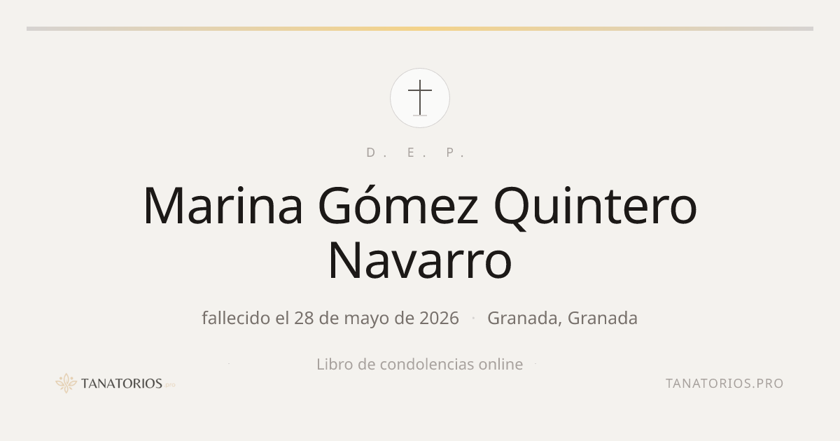 Memorial de Marina Gómez Quintero Navarro