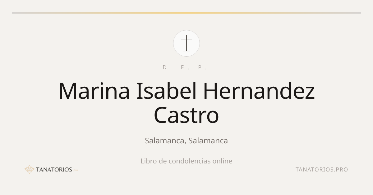 Memorial de Marina Isabel Hernandez Castro