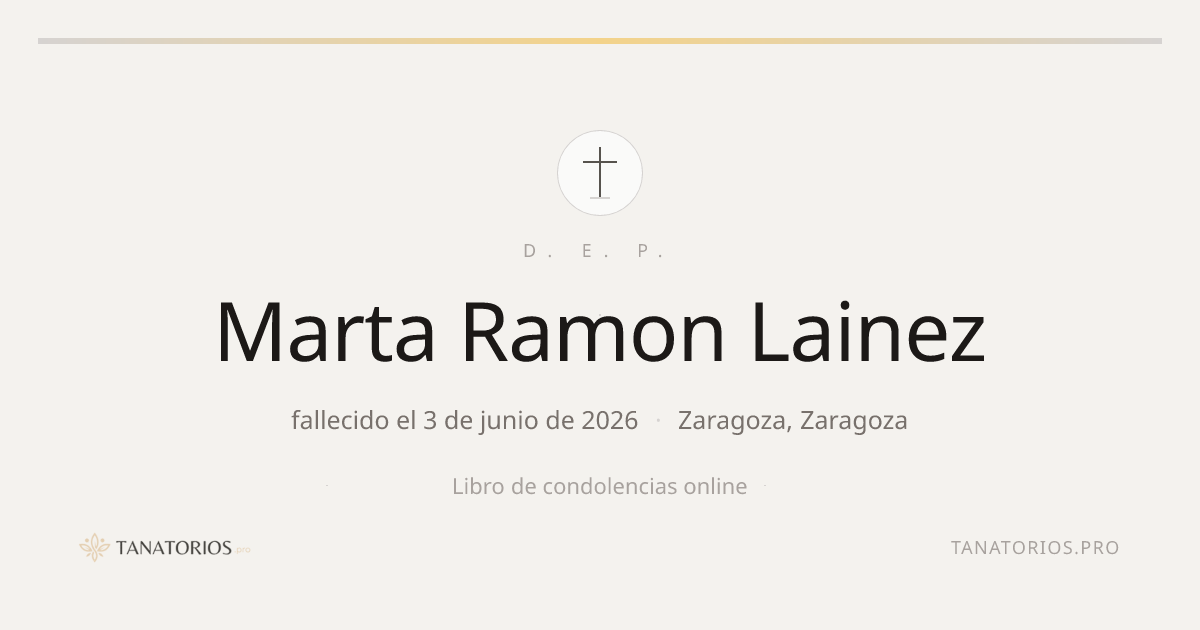 Memorial de Marta Ramon Lainez