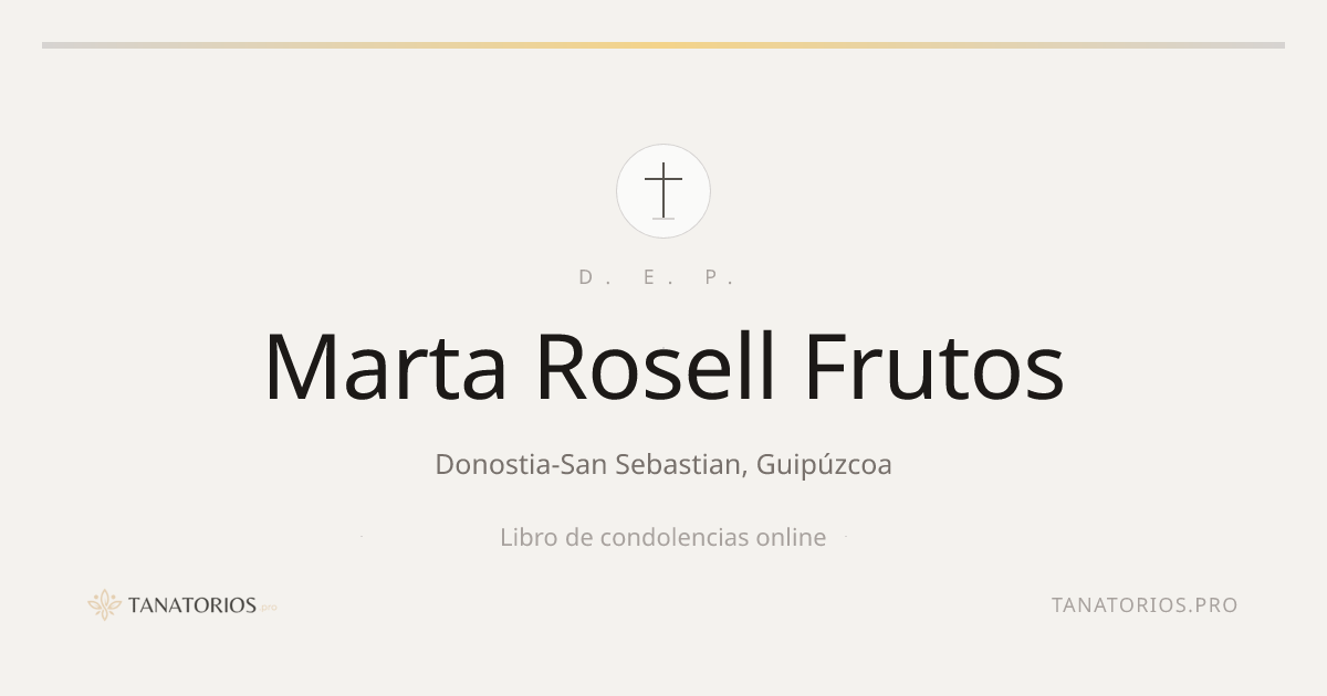 Memorial de Marta Rosell Frutos