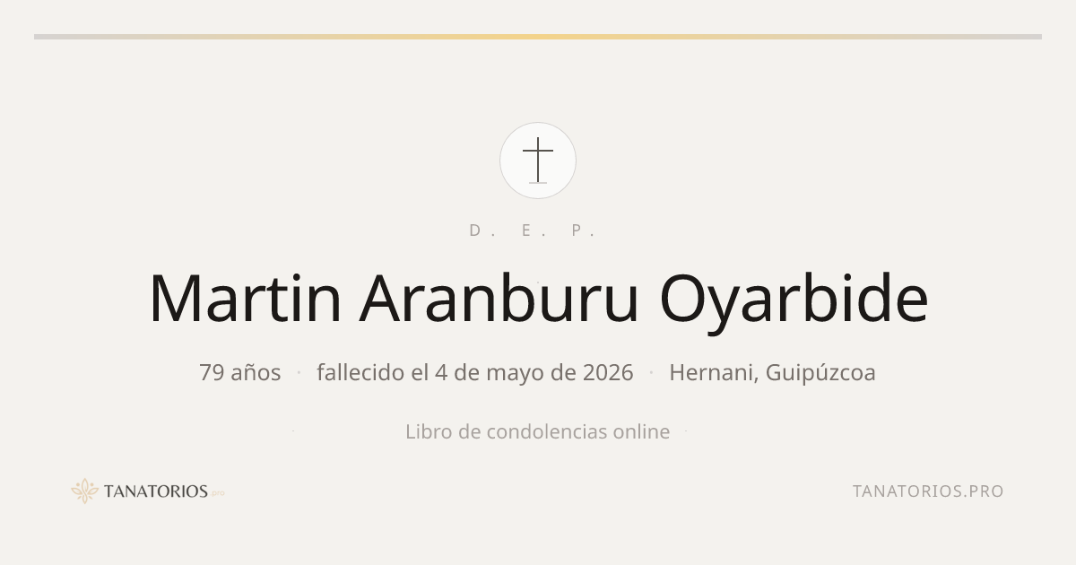 Memorial de Martin Aranburu Oyarbide