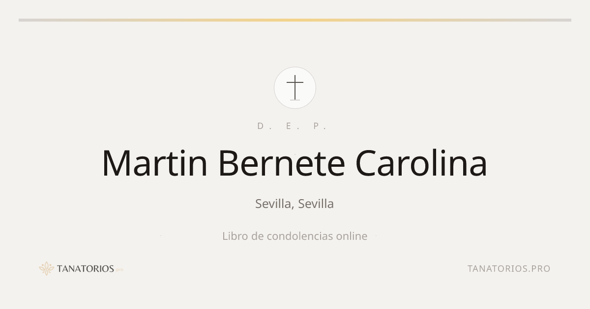 Memorial de Martin Bernete Carolina