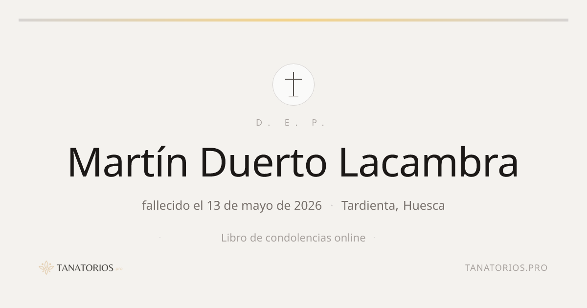 Memorial de Martín Duerto Lacambra