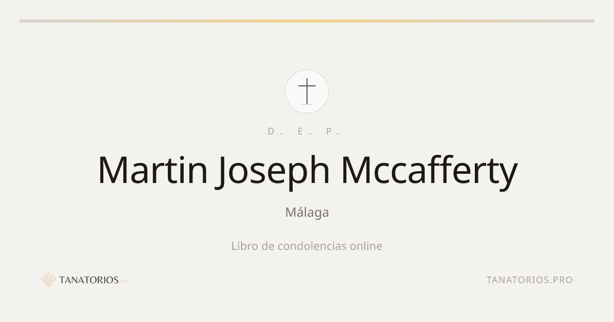 Memorial de Martin Joseph Mccafferty