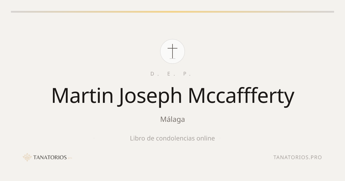 Memorial de Martin Joseph Mccaffferty