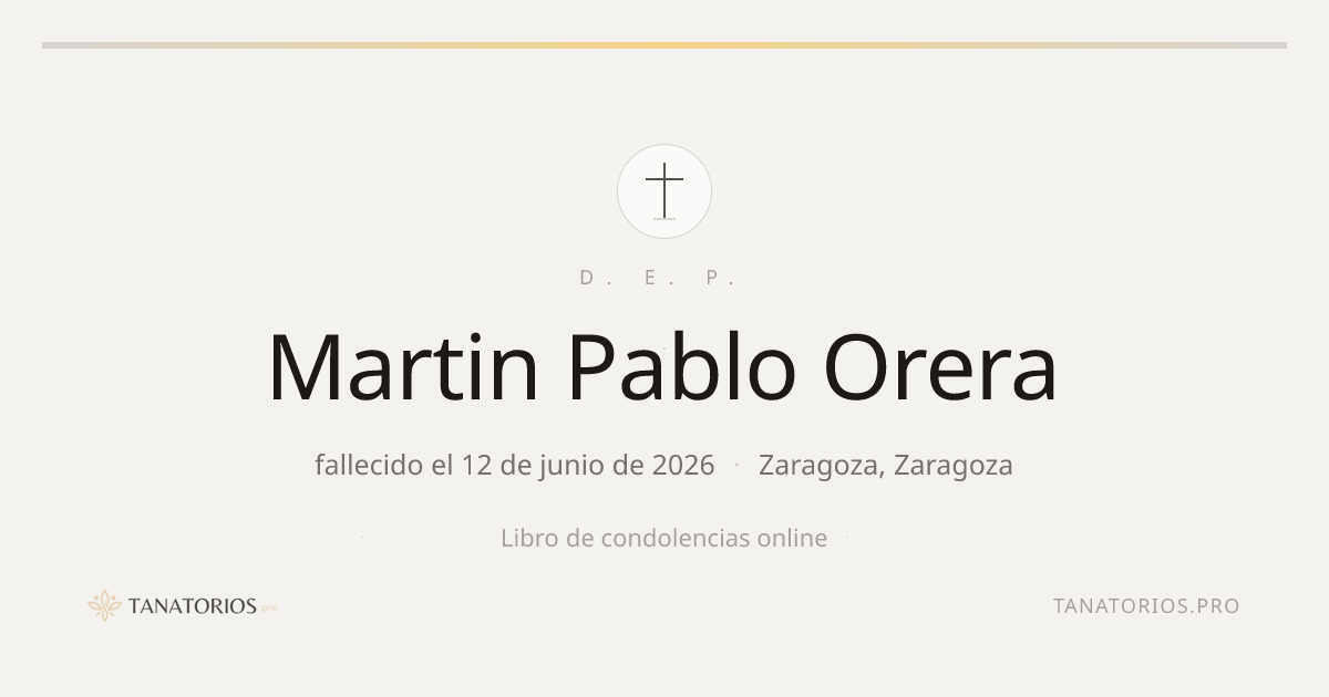 Memorial de Martin Pablo Orera