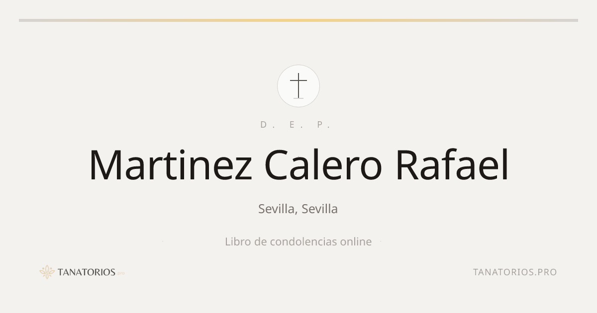 Memorial de Martinez Calero Rafael