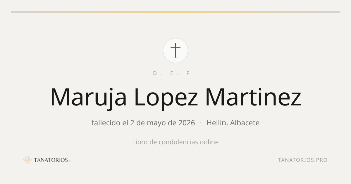 Memorial de Maruja Lopez Martinez