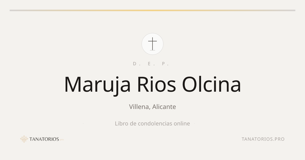 Memorial de Maruja Rios Olcina