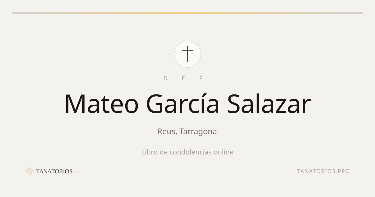 Memorial de Mateo García Salazar
