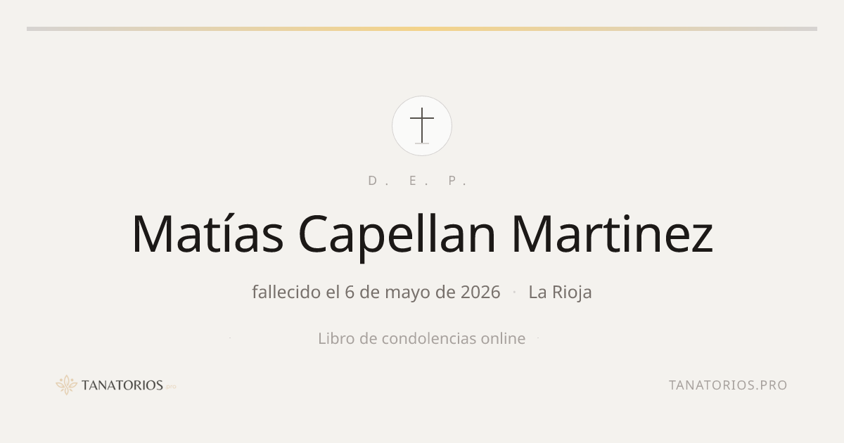 Memorial de Matías Capellan Martinez