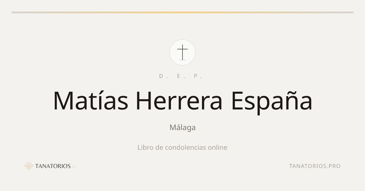 Memorial de Matías Herrera España
