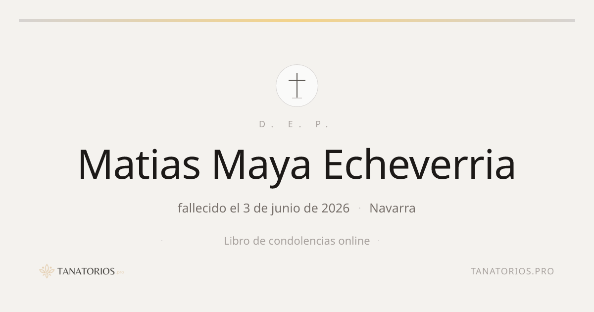 Memorial de Matias Maya Echeverria