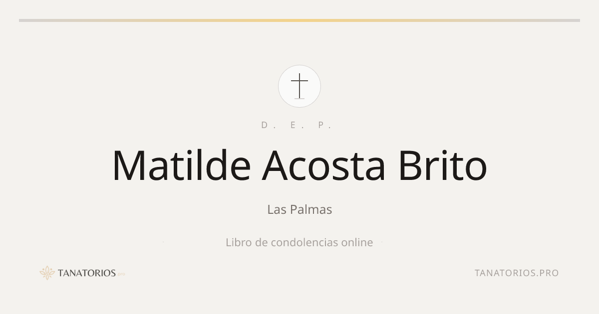 Memorial de Matilde Acosta Brito