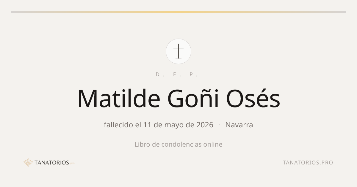 Memorial de Matilde Goñi Osés