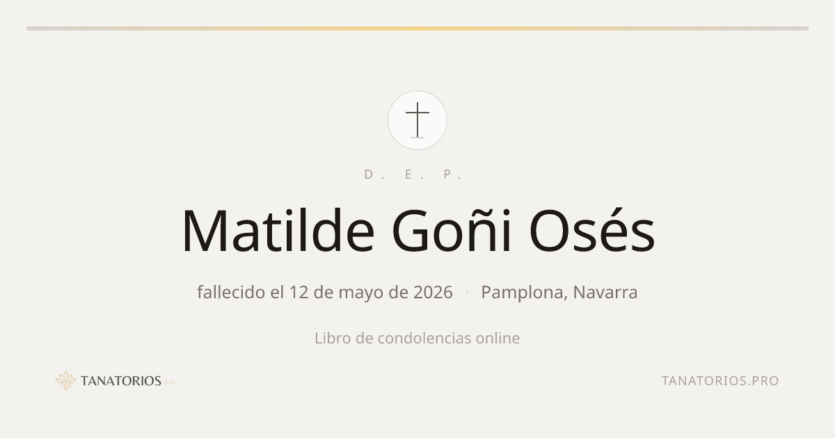 Memorial de Matilde Goñi Osés