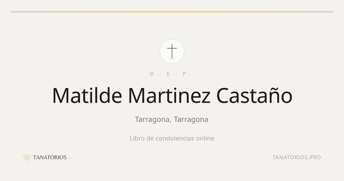 Memorial de Matilde Martinez Castaño
