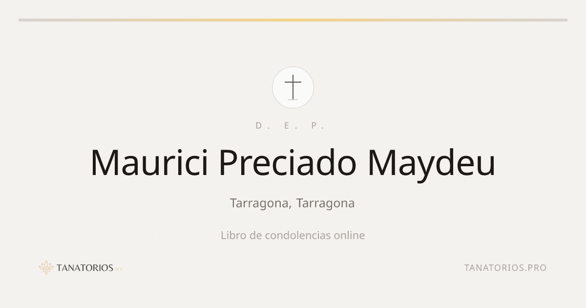 Memorial de Maurici Preciado Maydeu