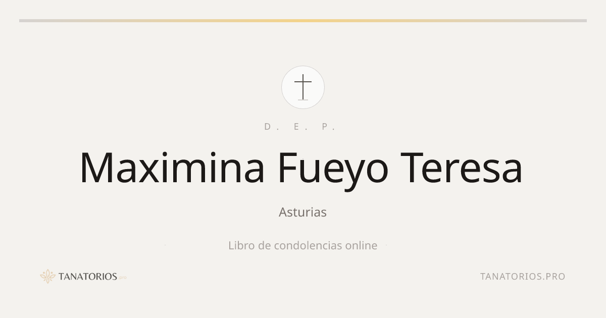 Memorial de Maximina Fueyo Teresa